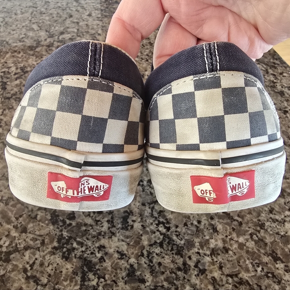 Vans Classic Navy Checkerboard Slip-on's - Picture 3 of 10